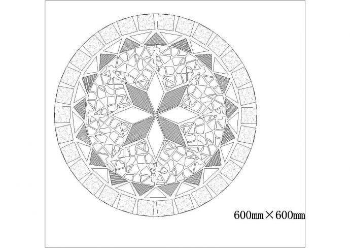 经典装修设计常用cad无缝石材花素材图（标注详细）_图1