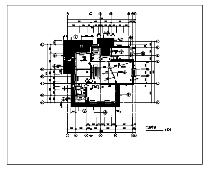 360平方米二层带阁楼别墅建筑施工cad图，共八张-图一