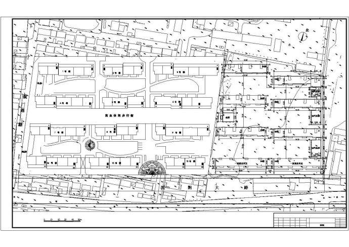 汾阳市畅春花园小区总平面规划设计CAD图纸（占地6万平米）_图1