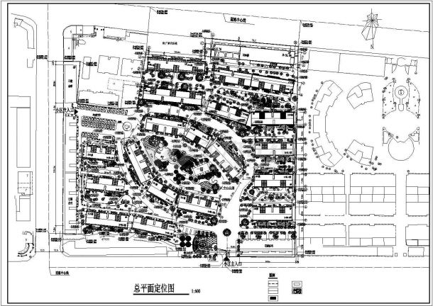 达州市新港家园小区总平面规划设计CAD图纸（占地7.5万平米）-图一