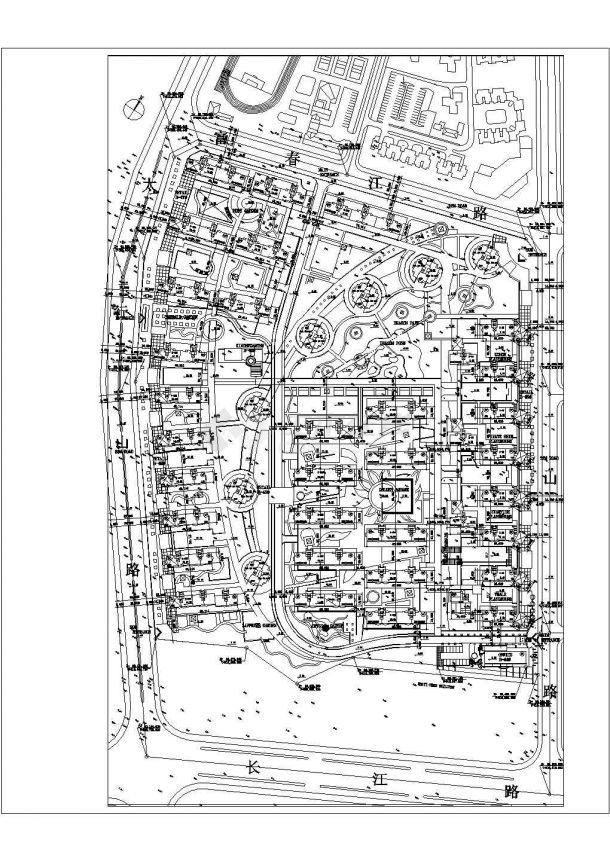 吴忠市丽都佳苑小区总平面规划设计CAD图纸（占地8.5万平米）-图一