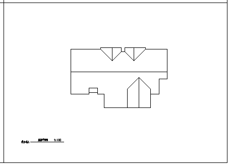 257平方米二层A型独立别墅建筑施工cad图，共四张-图一