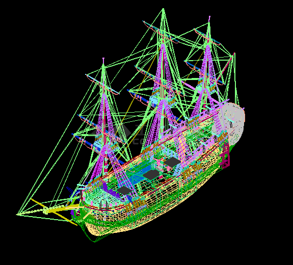 经典帆船设计cad三维模型图（甲级院设计）-图一