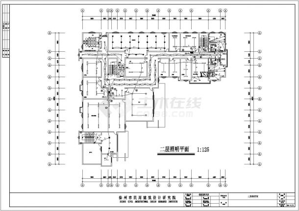 某五层砖混结构办公楼配电设计cad全套电气施工图（含设计说明）-图二