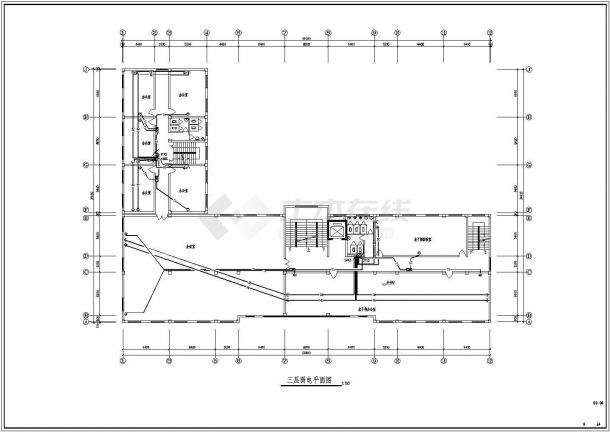 某上六层框混结构办公楼配电设计cad全套电气施工图（含设计说明，含弱电设计）-图二