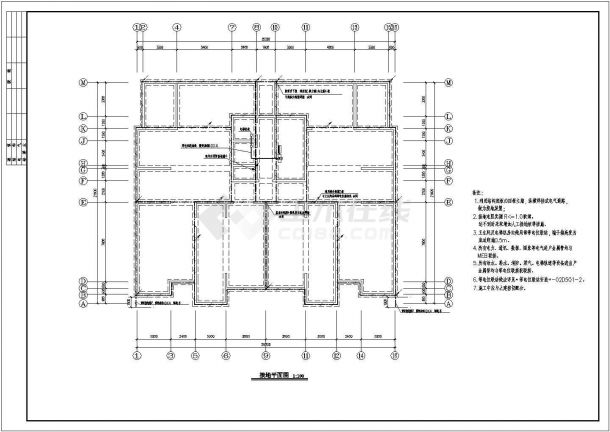 某十七层剪力墙结构住宅楼配电设计cad全套电气施工图（含设计说明，含弱电设计）-图二
