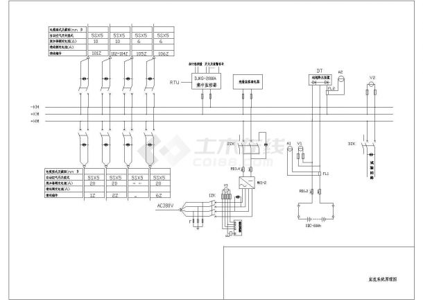 某大型35kV变电站设计cad详细直流系统图纸（标注详细）-图二