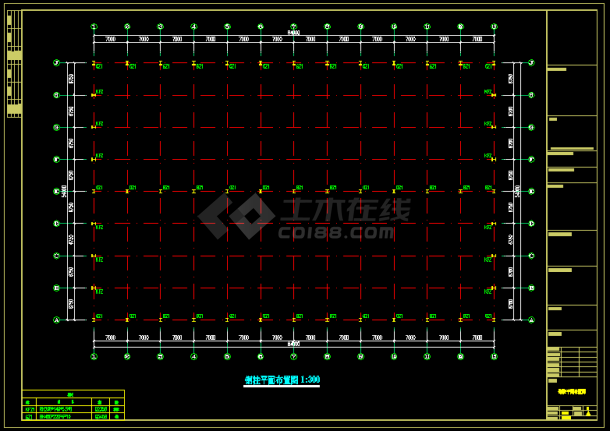 某54X84米钢结构厂房设计cad全套结构施工图（含设计说明）-图二