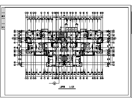 4571平方米某市十一层凤凰花园三期住宅楼建筑施工cad图，共十六张-图一