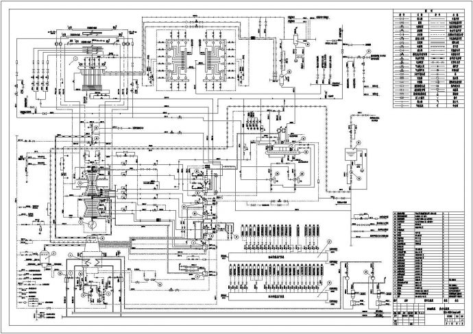 某135MW机组设计cad详细热力系统图（标注详细）_图1