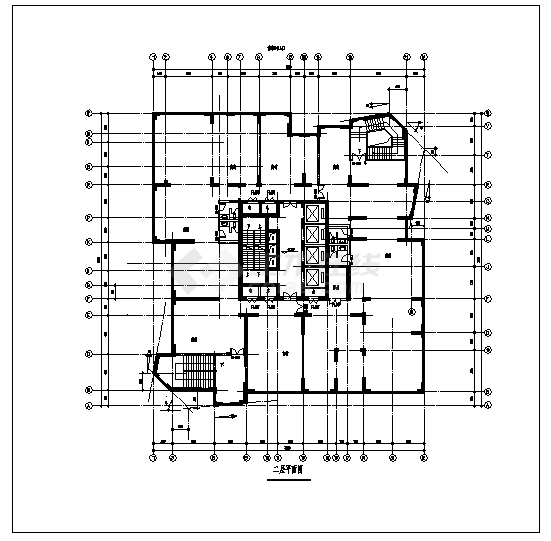 某三十二层点式住宅楼建筑施工cad图(带地下室设计，共九张)-图一