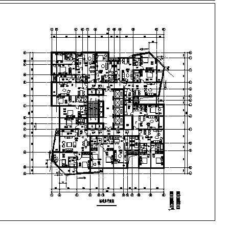 某三十二层点式住宅楼建筑施工cad图(带地下室设计，共九张)-图二