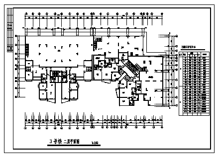 某十三层住宅楼建筑施工cad图，共八张-图一