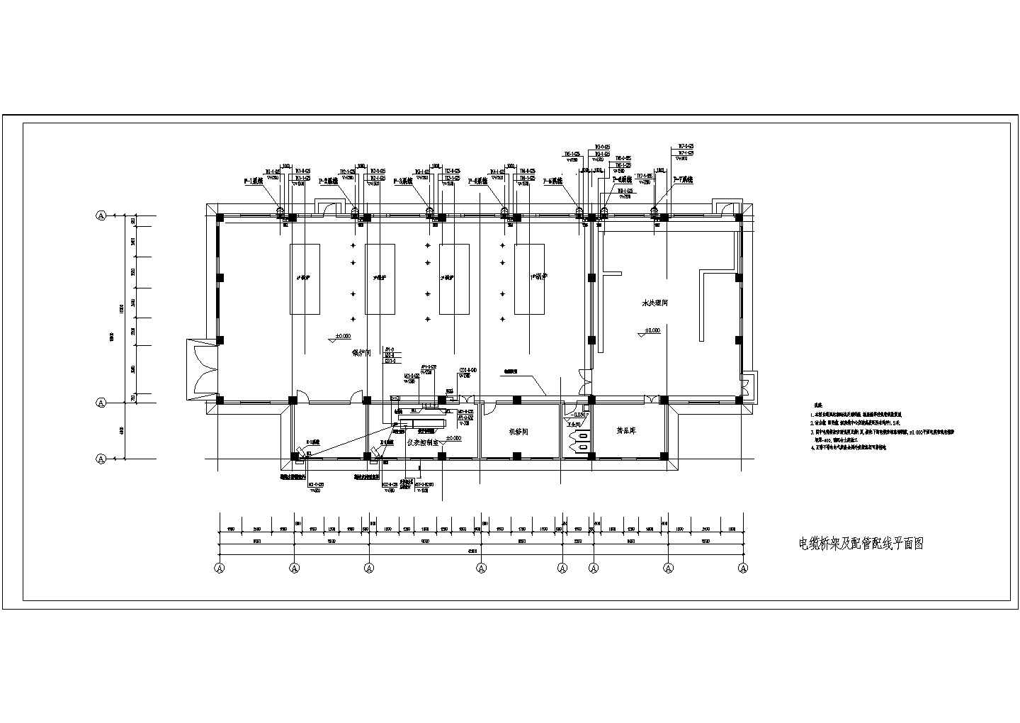 电缆桥架及配管配线平面图