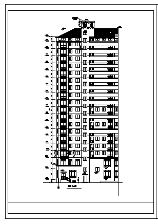 某十八层带阁楼住宅楼建筑施工cad图，共二十张_图1