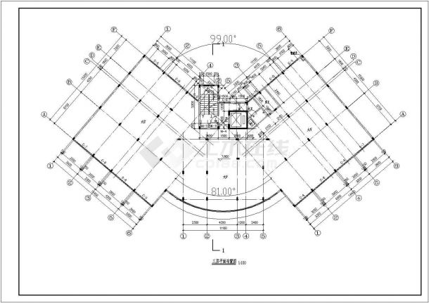 某小高层框架结构住宅楼设计cad建筑方案图（含设计说明）-图一