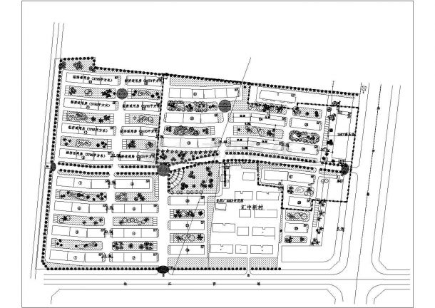 苏州市香语花园小区总平面规划设计CAD图纸（占地5万平米）-图一
