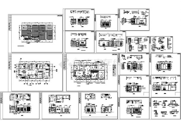 某现代标准型一套住宅楼装修方案详细设计施工CAD图纸-图一