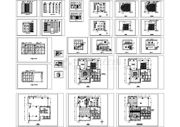 某现代标准型写字间大堂及电梯厅装修方案详细设计施工CAD图纸-图一