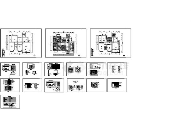 某现代标准型新柳楼家居装修方案详细设计施工CAD图纸-图一