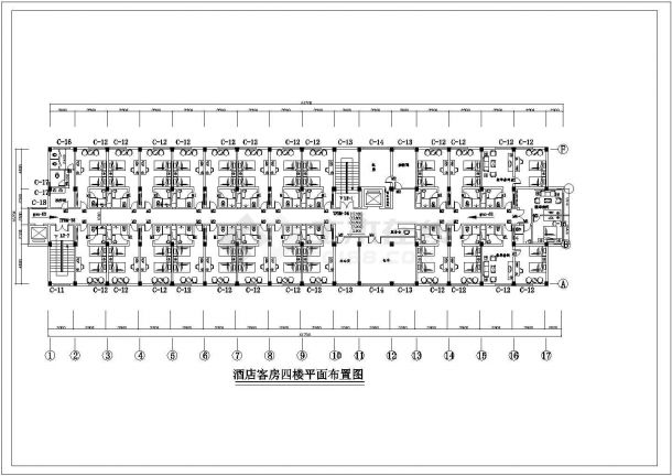 某现代标准型新亚细亚酒店装修方案详细设计施工CAD图纸-图二