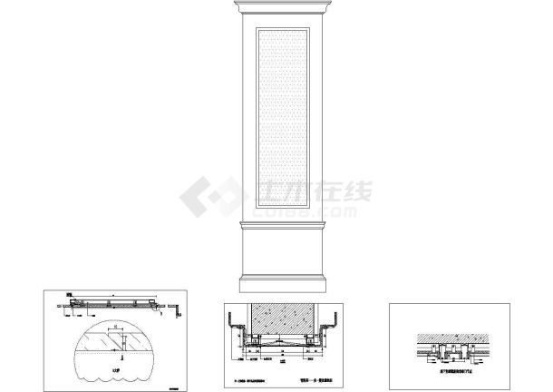 某标准型石材柱子详细方案设计施工CAD图纸-图一