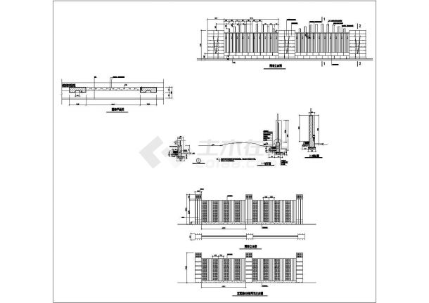 某标准型围墙栏杆方案详细设计施工CAD图纸-图二