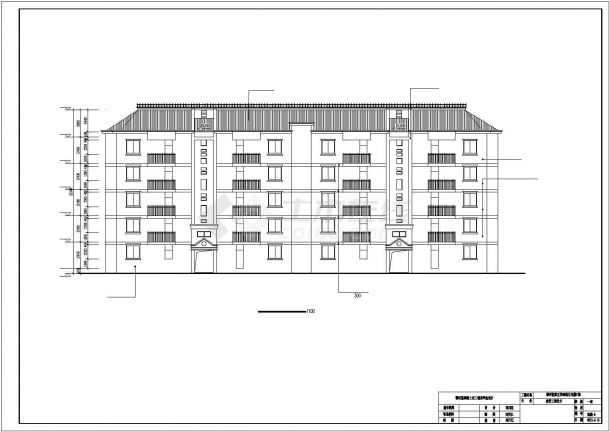 常德市馨丽花园小区5200平米5层砖混结构住宅楼建筑结构设计CAD图纸-图一