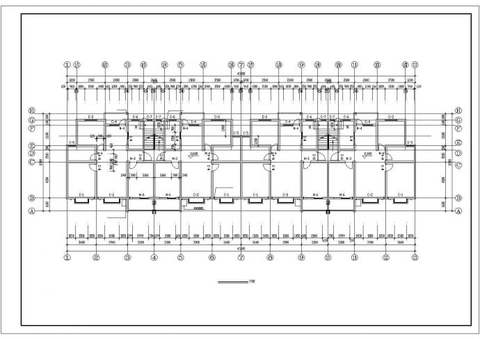 某小区5750平米5层砖混结构住宅楼建筑结构设计CAD图纸（含阁楼层）_图1