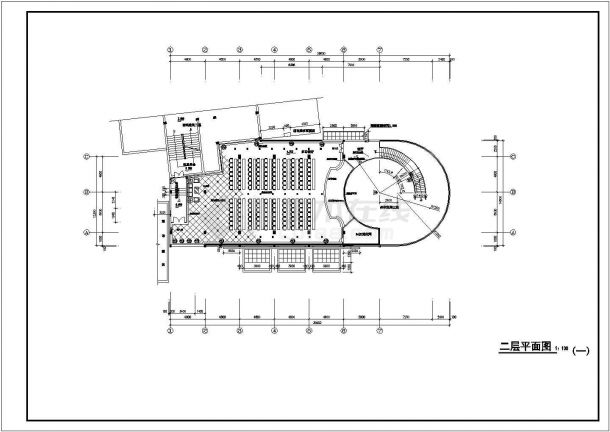 某地区标准型商业银行总行装饰详细设计方案施工CAD图纸-图二