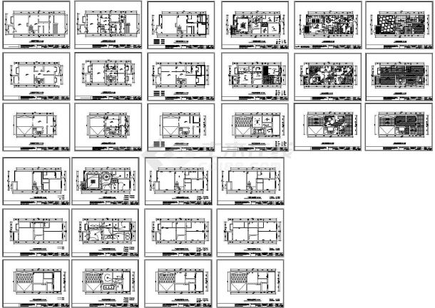 某地区标准型三层别墅空间装饰详细设计方案施工CAD图纸-图一