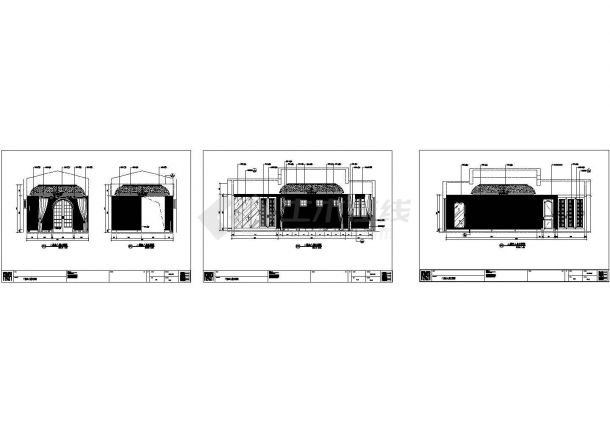某地区标准型欧式别墅主人房装修详细设计方案施工CAD图纸-图一