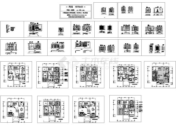 某地区标准型别墅室内装饰详细设计方案施工CAD图纸-图一