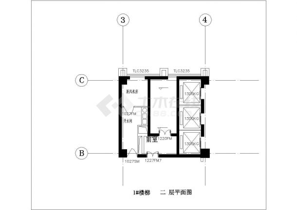 某地区标准型建筑内部楼梯装修详细设计方案施工CAD图纸-图二