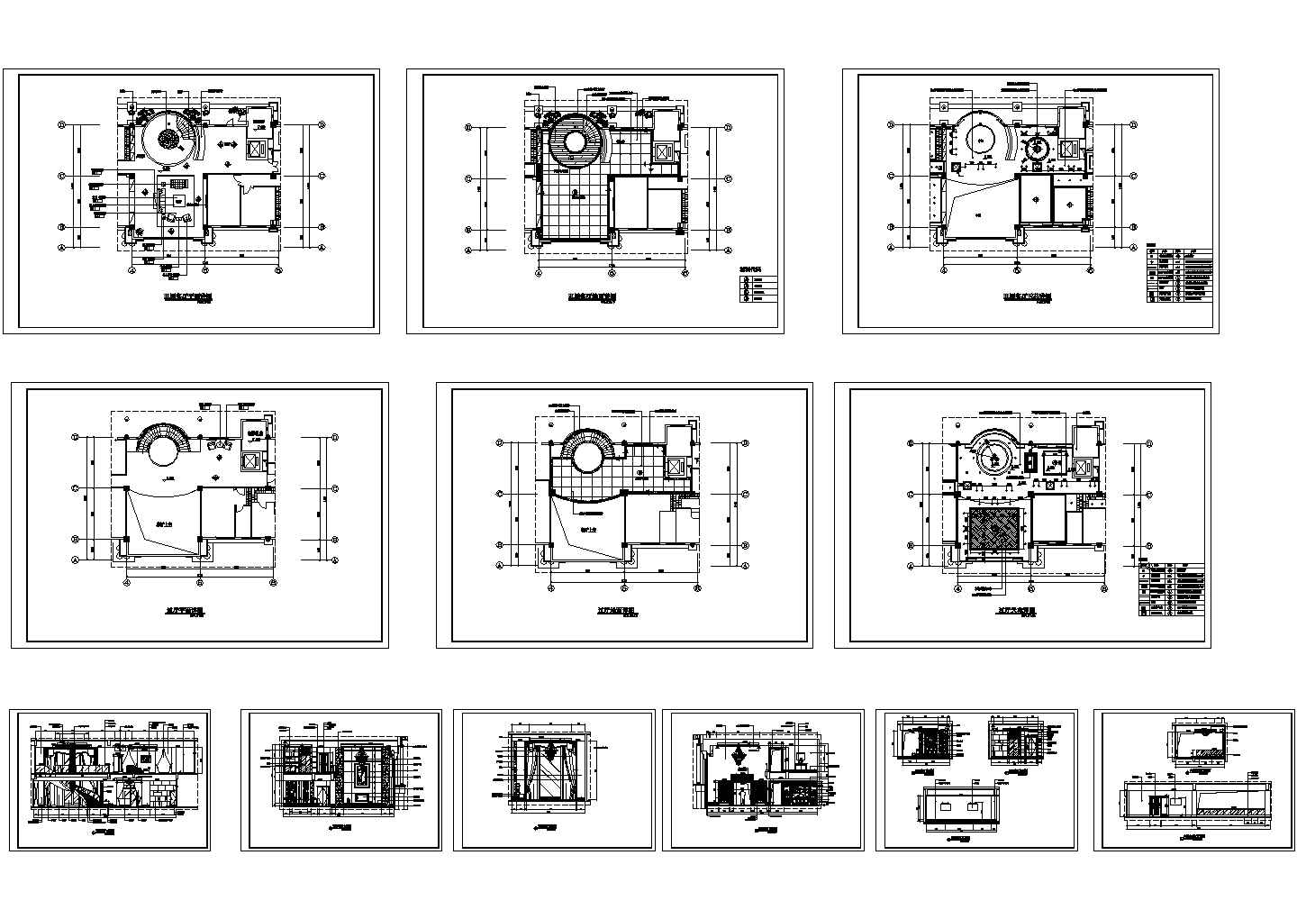 某现代标准型建筑主客厅装修详细设计方案施工CAD图纸