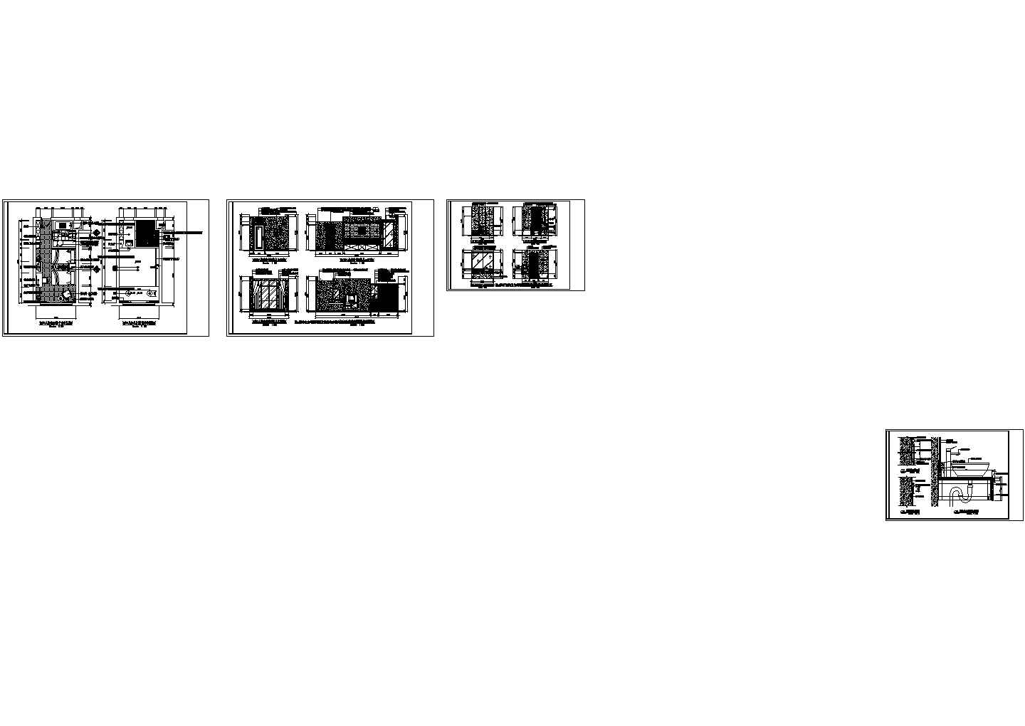 某现代标准型酒店双人标房装修详细设计方案施工CAD图纸