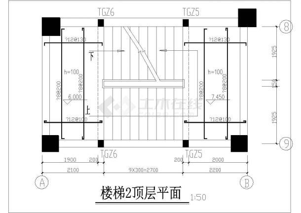 杭州西湖区某高档3层私人别墅楼梯建筑设计cad施工图