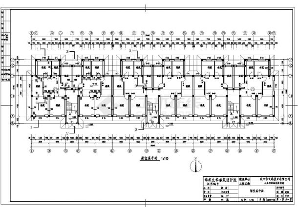 衡州市海通花园小区3470平米6层砖混结果住宅楼建筑结构设计CAD图纸-图二