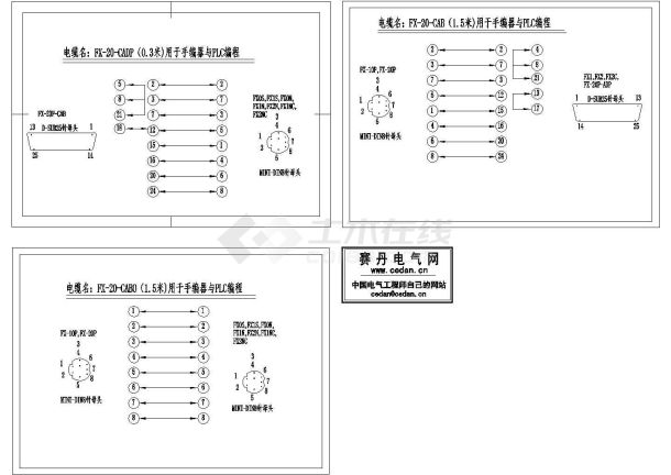 三菱FX系列PLC编程接线图纸-图一