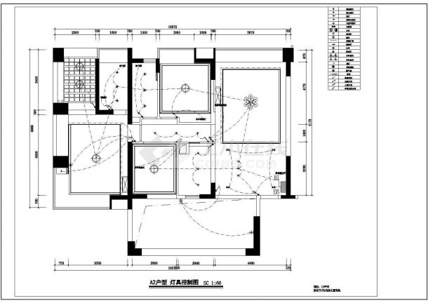 某现代标准型家庭样板房装修详细设计方案施工CAD图纸-图二