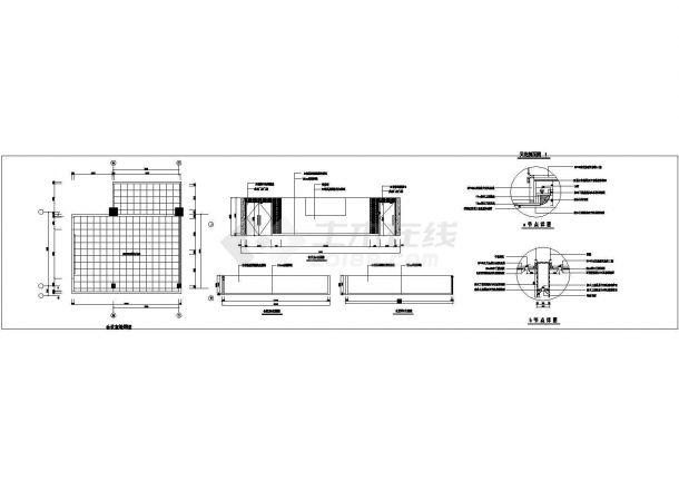 某现代标准型会议室装饰工程详细设计方案施工CAD图纸-图二