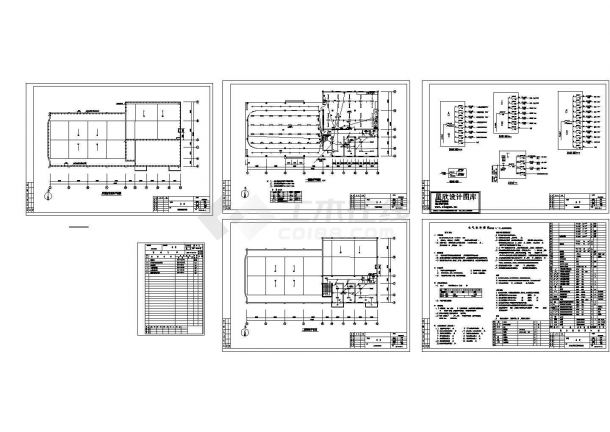 常州市某实验中学2层食堂电气设计CAD施工图-图一