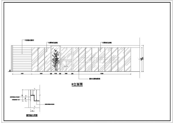 郑州市府翰苑小区2层框架结构售楼处平立面设计CAD图纸-图一
