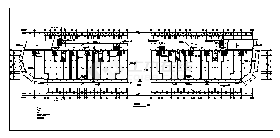 六层公寓住宅楼建筑施工cad图，共十三张-图一