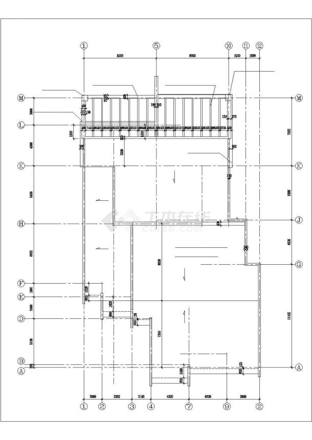 南京市某新建小区180平米单层砖混结构售楼处平立面筑设计CAD图纸-图一
