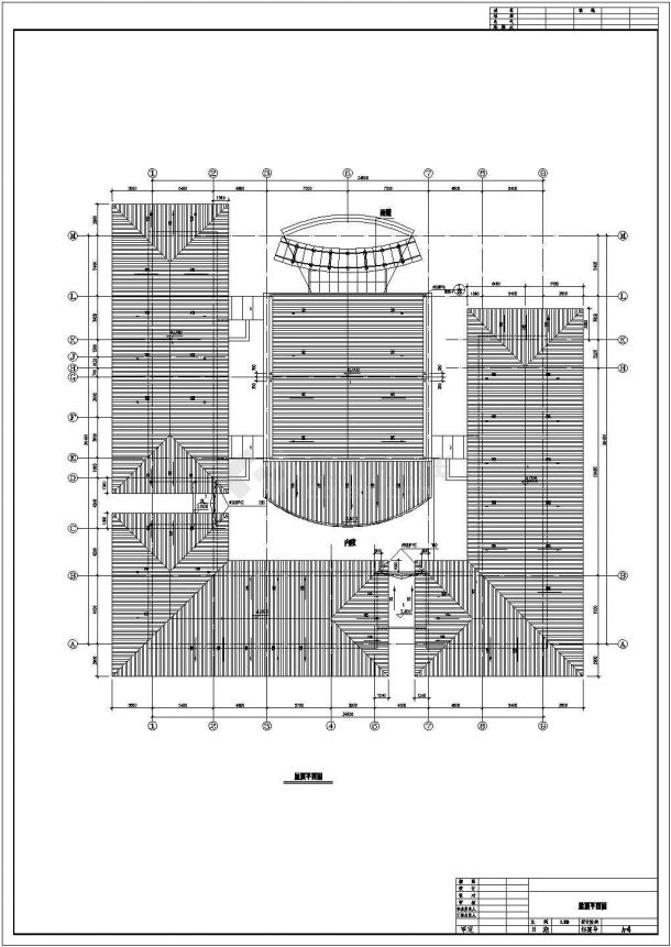 北京某科技园850平米单层砖混结构办公楼建筑设计CAD图纸-图一