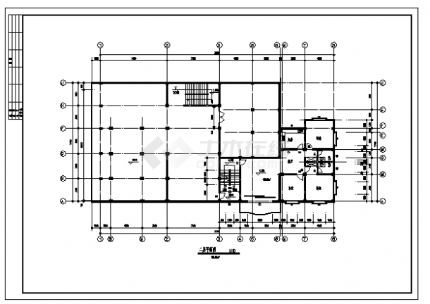六层蝴蝶园住宅楼建筑施工cad图(带跃层设计，共十二张)-图二