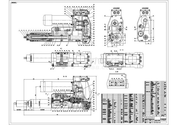 某型号同步攻丝机机械设计cad总装图（标注详细）-图一