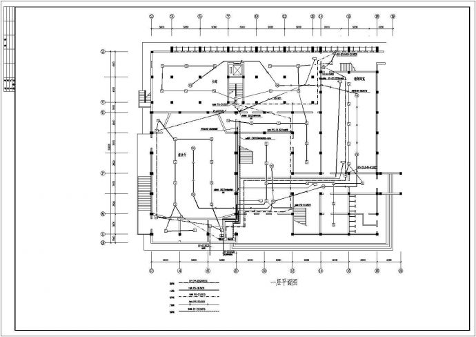 某多层图书馆消防监控设计cad全套施工图（含设计说明）_图1