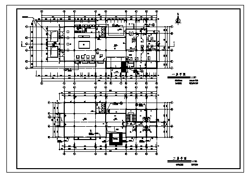 682平方米某二层会所建筑施工cad图(含平立面图，共七张)-图二